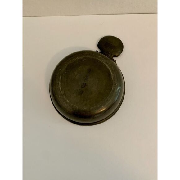 Antique 19th Century French Pewter Wine Taster Marked Crown Hallmarks 4 in Shell - Picture 6 of 14